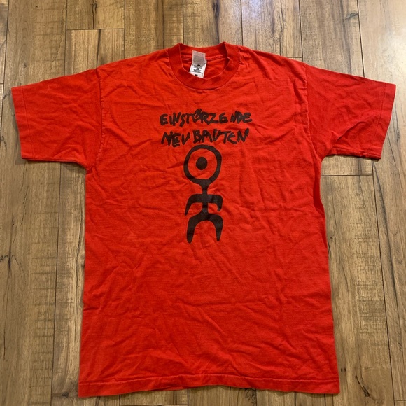 Vintage 90s Einsturzende Neubauten Single Stitch T-Shirt Fruit of the Loom Heavy